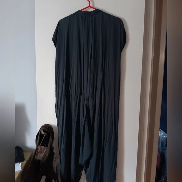 BLACK CRANE Dark Grey Cotton Relaxed Jumpsuit L - Picture 6 of 9